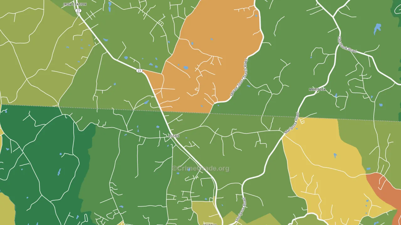Alexis, NC Map of Murder Rates