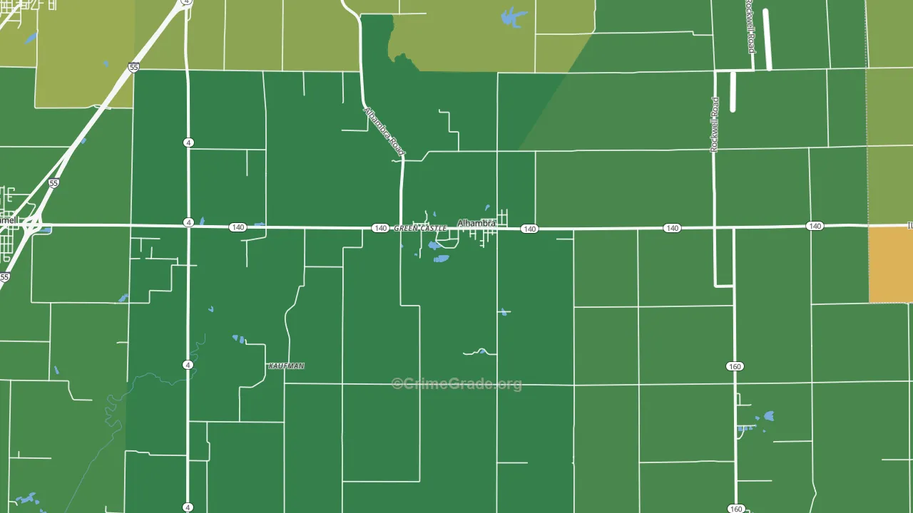 Alhambra, IL Map of Murder Rates