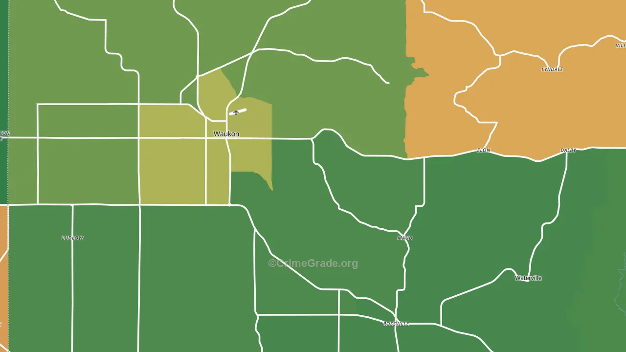 Allamakee County, IA Map of Murder Rates