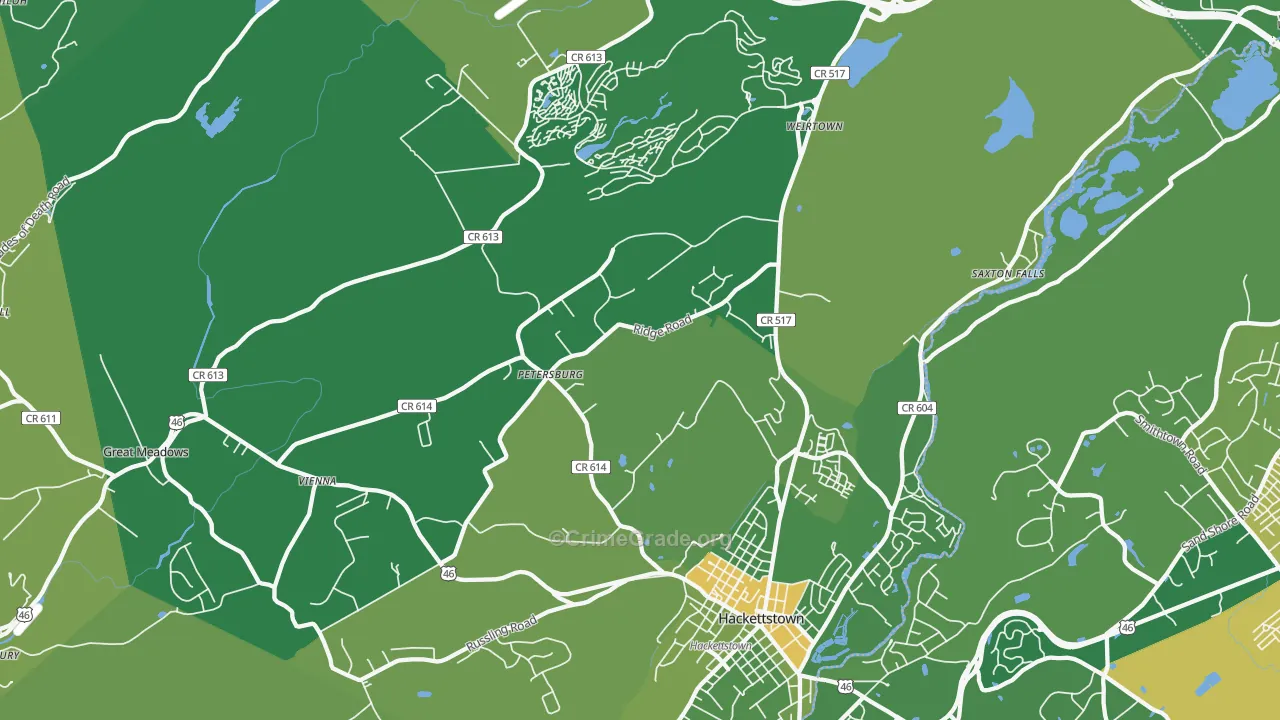 Allamuchy, NJ Map of Murder Rates