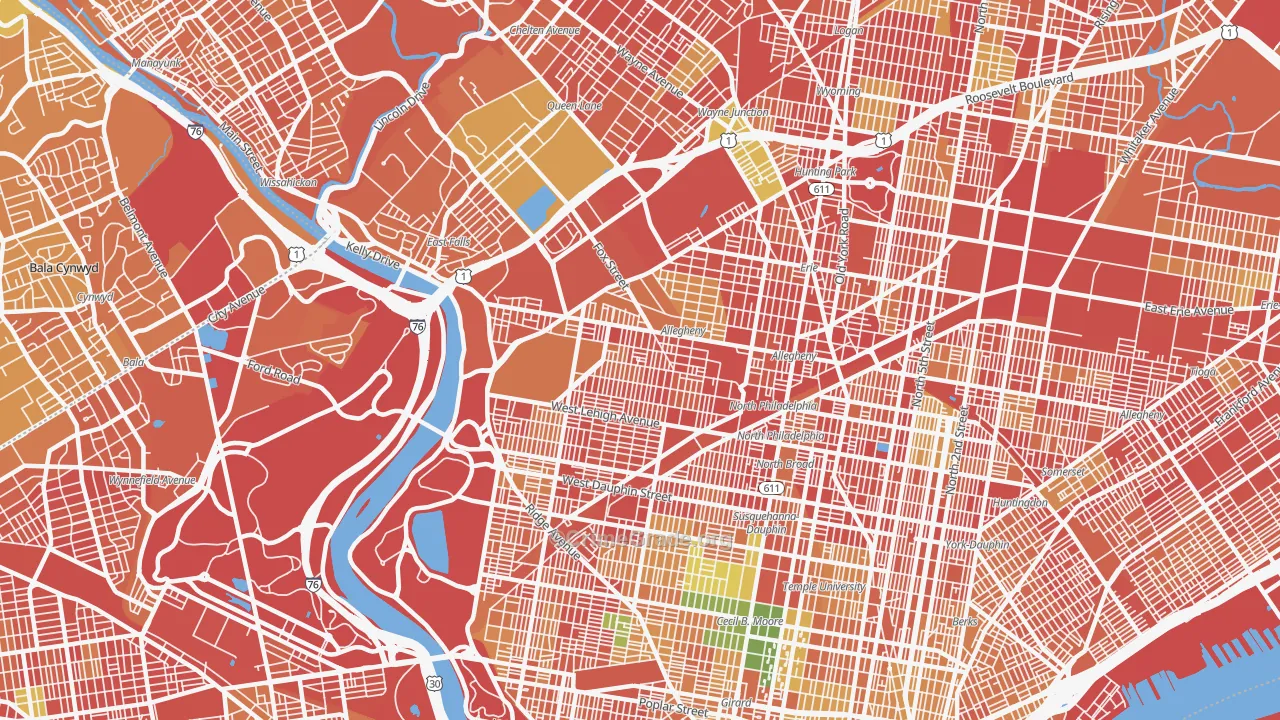 Alleghany West, Philadelphia, PA Map of Murder Rates