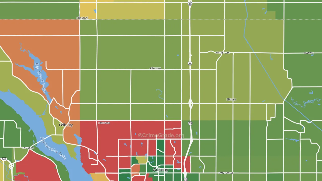 Alleman, IA Map of Murder Rates