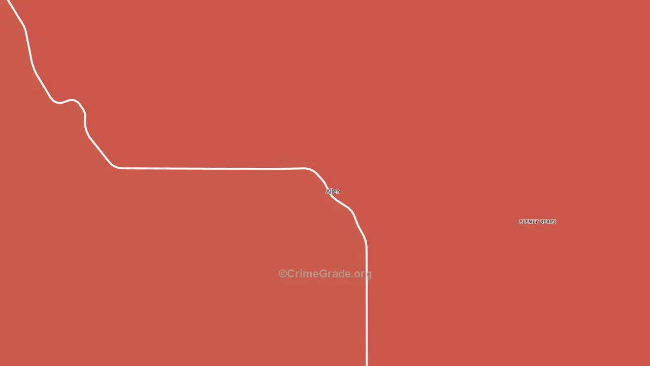 Allen, SD Map of Murder Rates