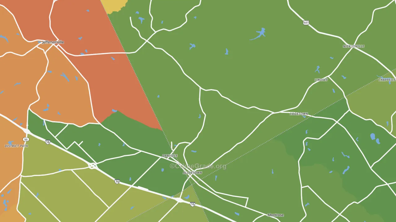 Allentown, GA Map of Murder Rates