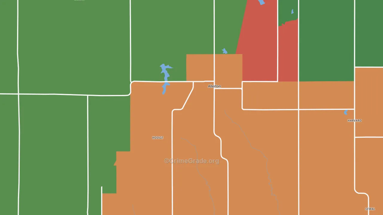 Allerton, IA Map of Murder Rates