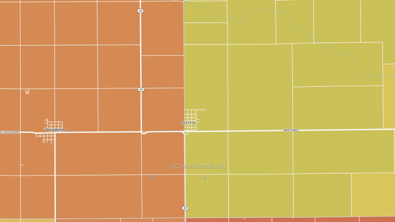 Allerton, IL Map of Murder Rates