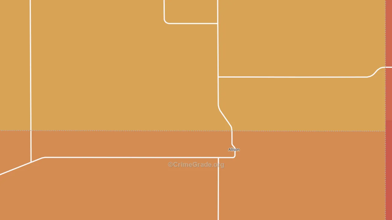 Allison, TX Map of Murder Rates