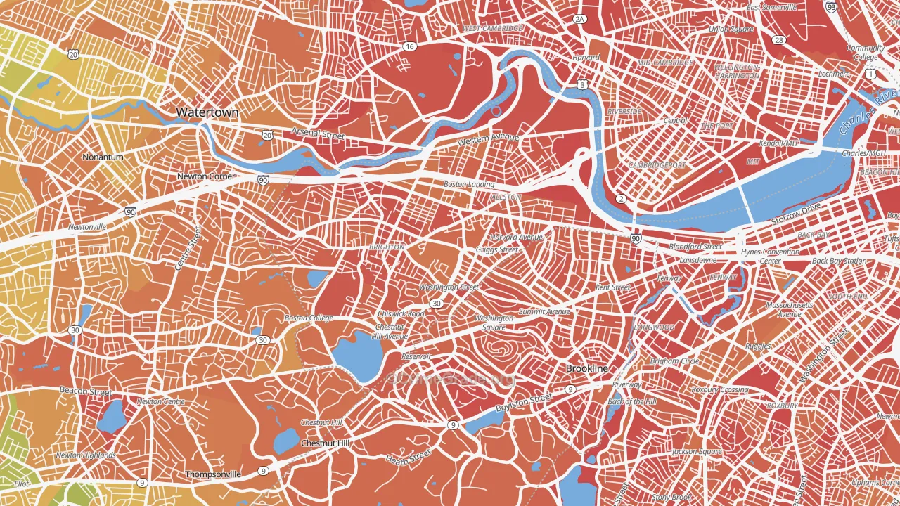 Allston-Brighton, Brighton, MA Map of Murder Rates