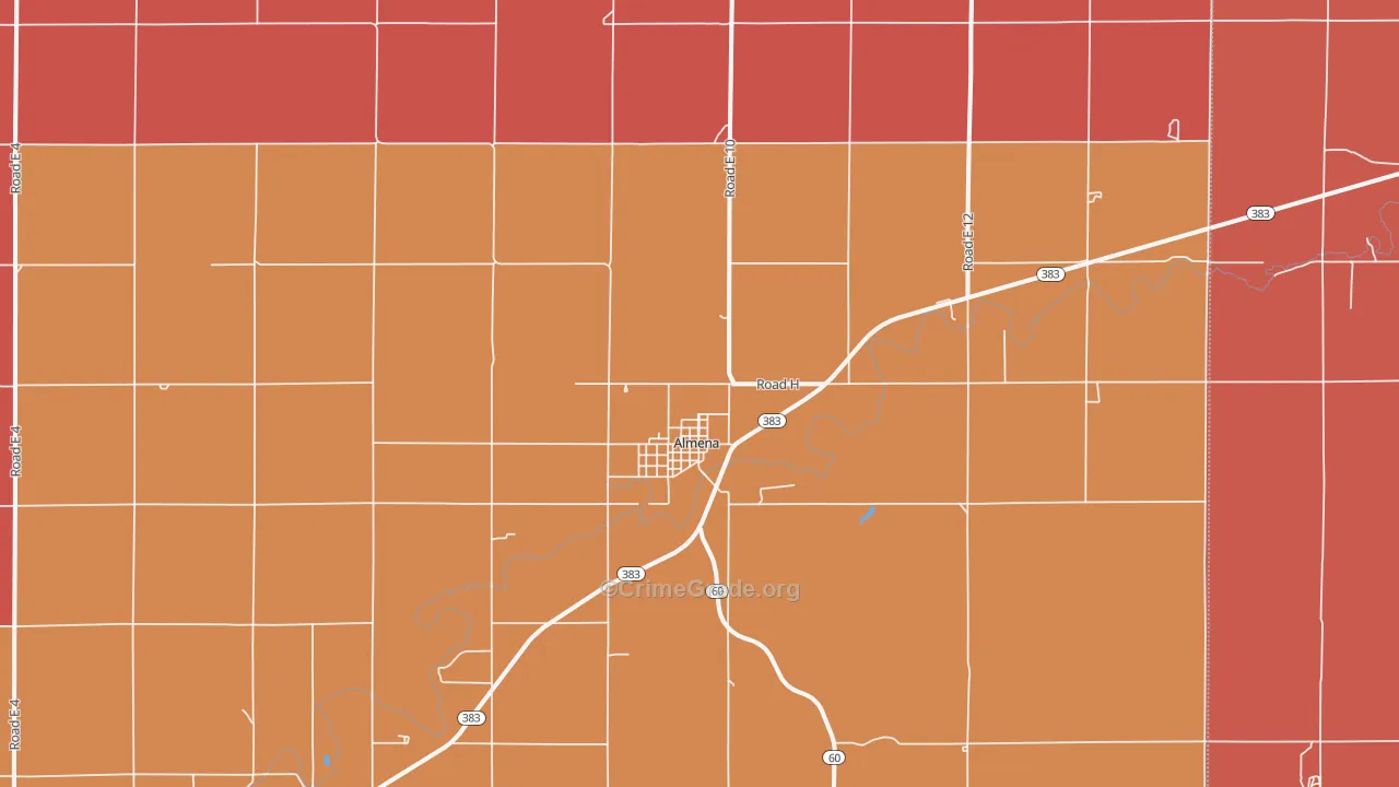Almena, KS Map of Murder Rates