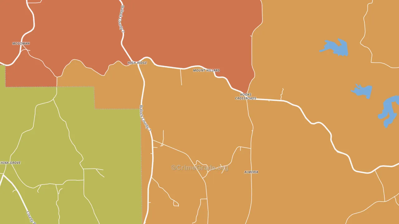 Almeria, AL Map of Murder Rates