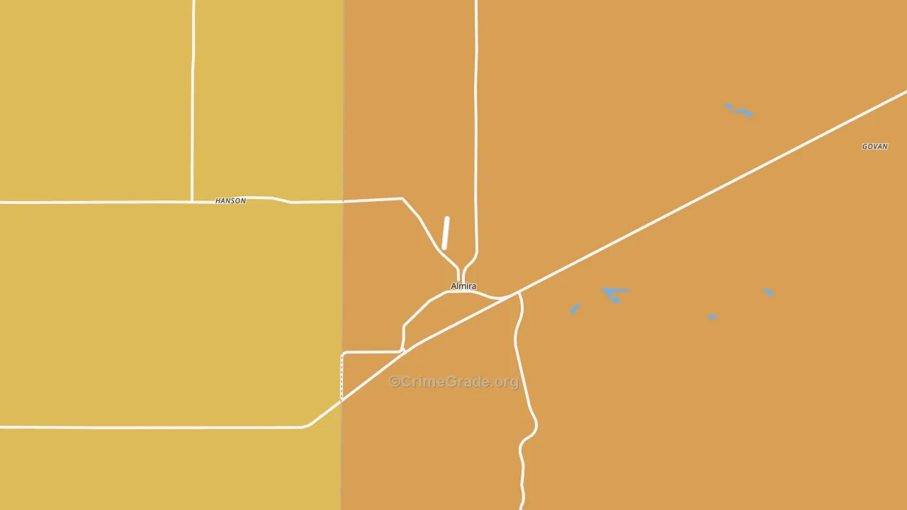 Almira, WA Map of Murder Rates