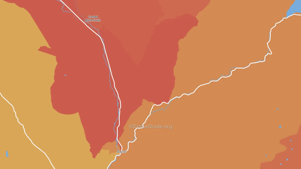 Almont, CO Map of Murder Rates