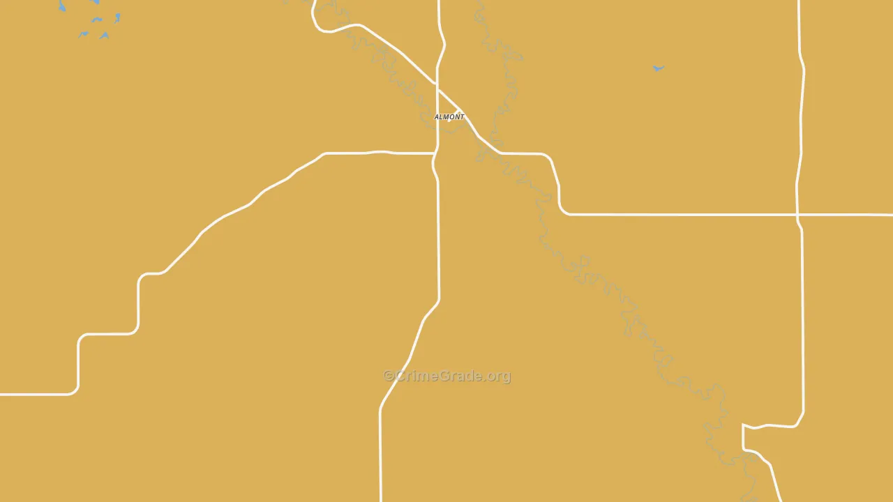 Almont, ND Map of Murder Rates