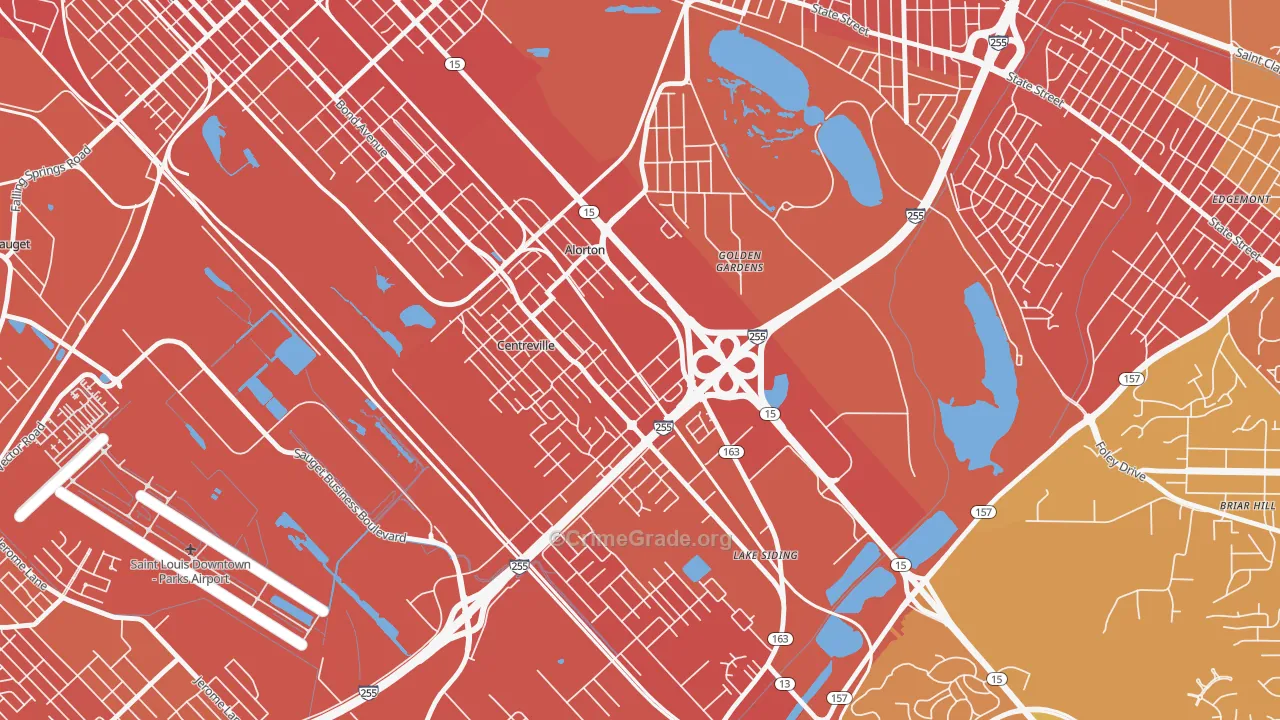 Alorton, IL Map of Murder Rates