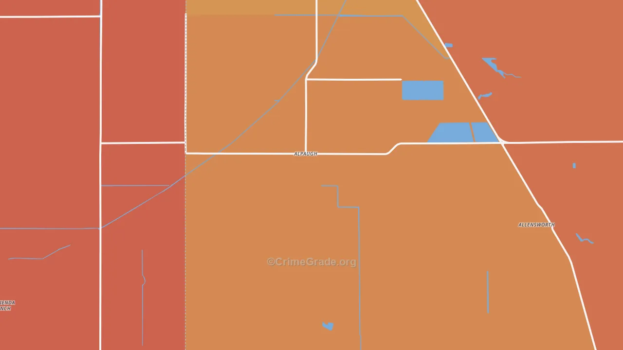 Alpaugh, CA Map of Murder Rates