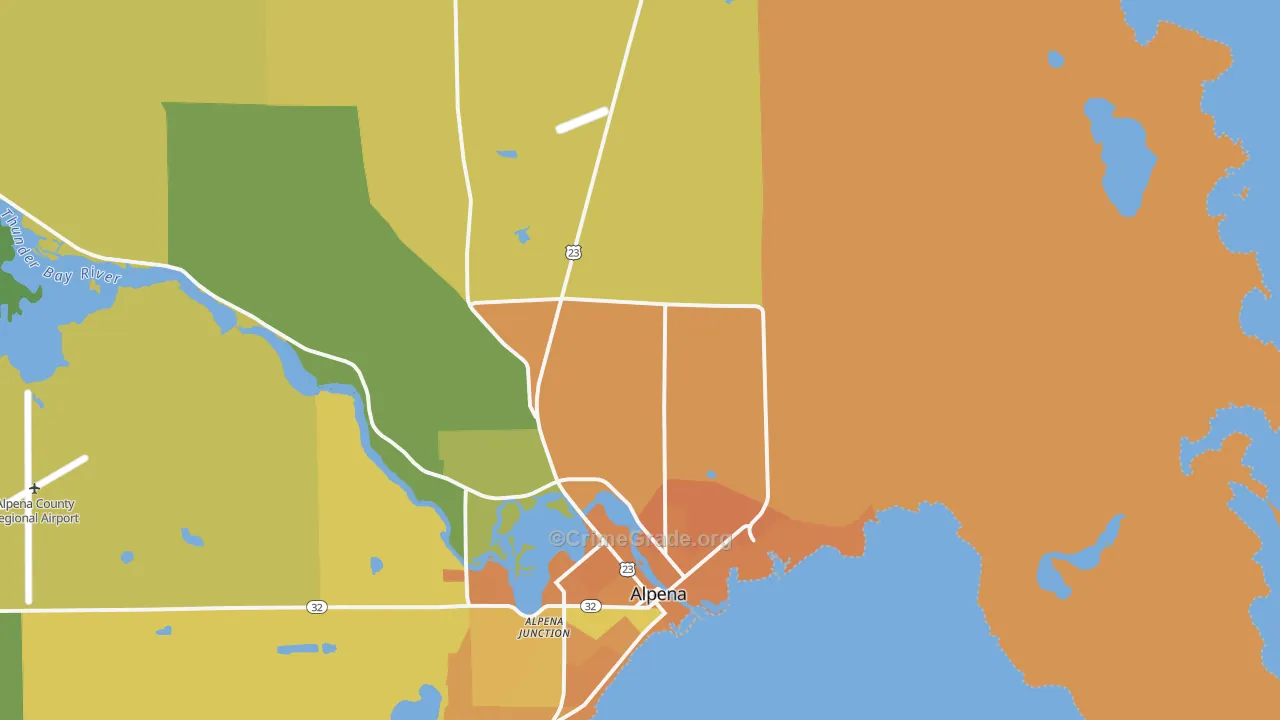 Alpena Junction, MI Map of Murder Rates