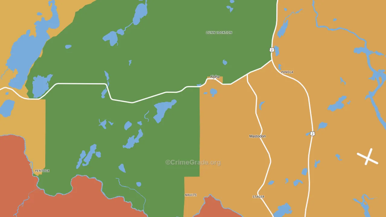 Alpha, MI Map of Murder Rates