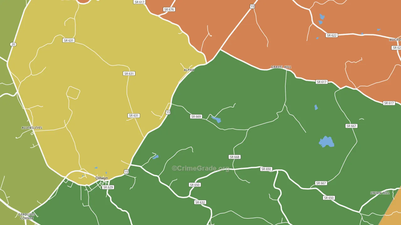 Alpha, VA Map of Murder Rates