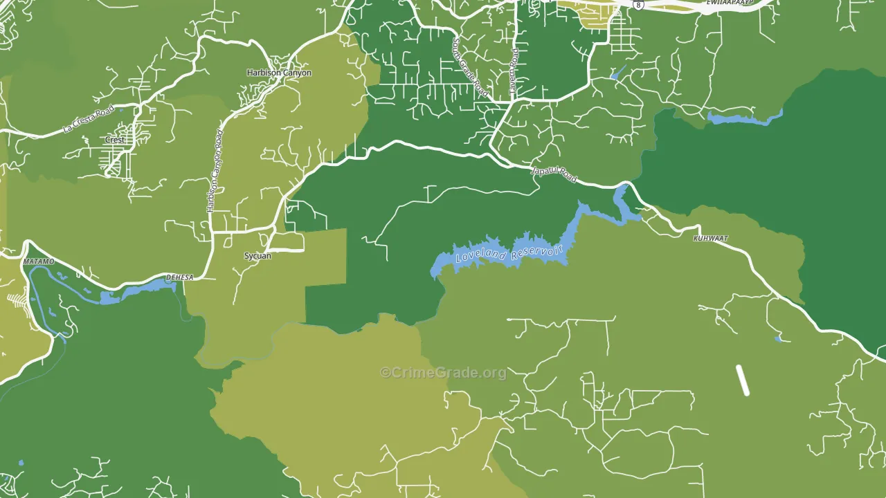 Alpine Heights, CA Map of Murder Rates