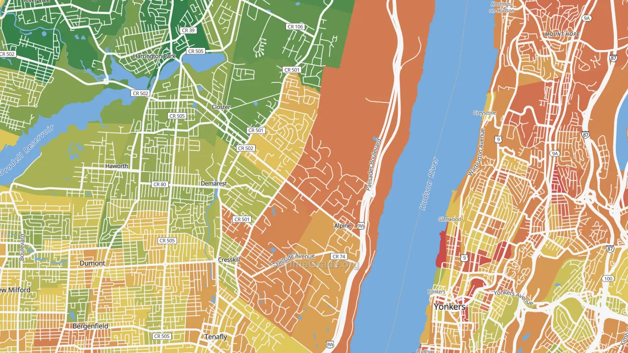 Alpine, NJ Map of Murder Rates