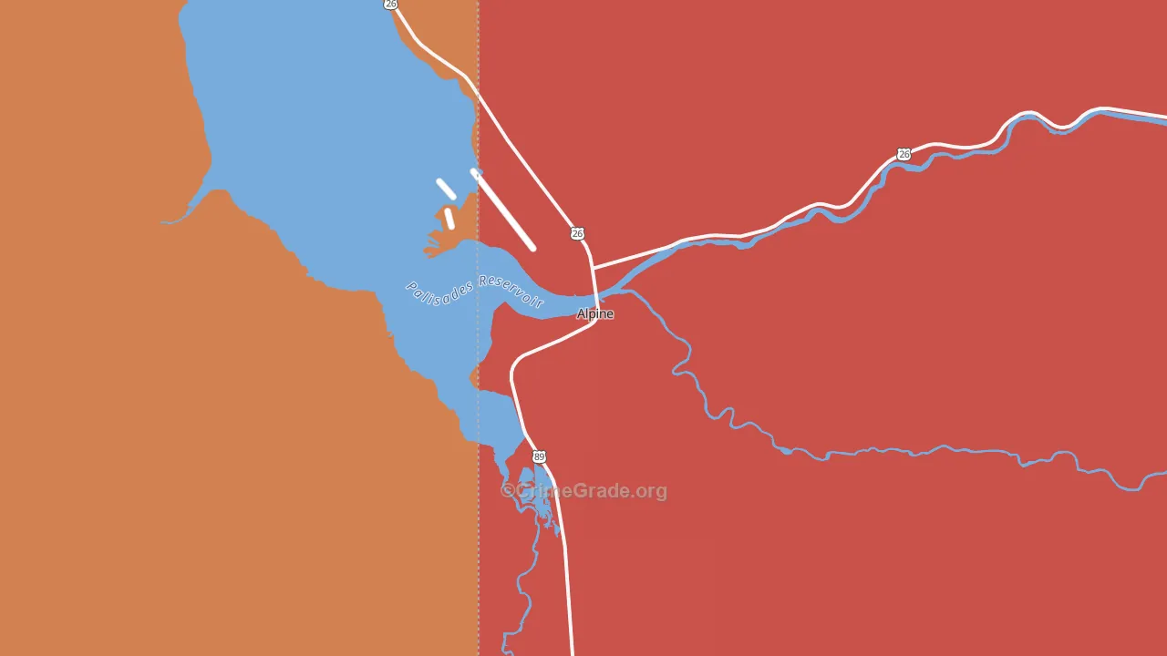Alpine, WY Map of Murder Rates