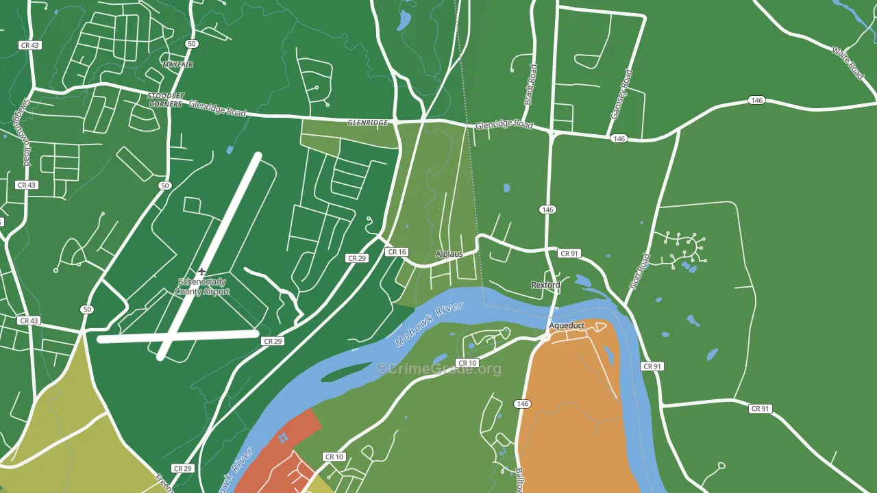Alplaus, NY Map of Murder Rates
