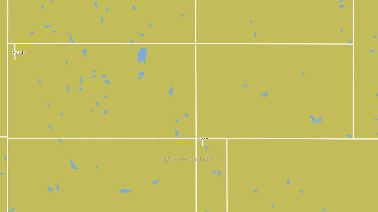 Alsen, ND Map of Murder Rates