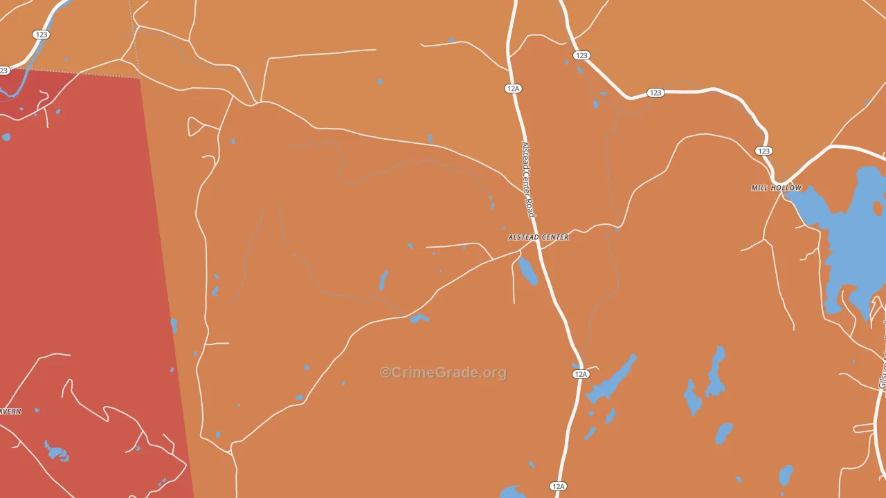 Alstead Center, NH Map of Murder Rates
