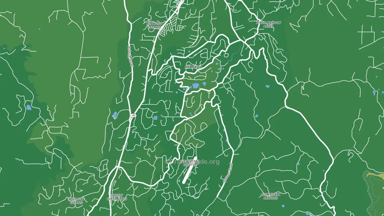 Alta Sierra, CA Map of Murder Rates
