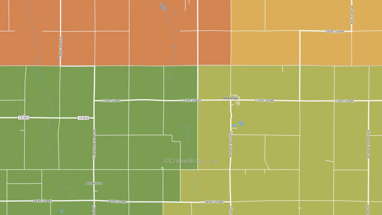 Alta Vista, IA Map of Murder Rates