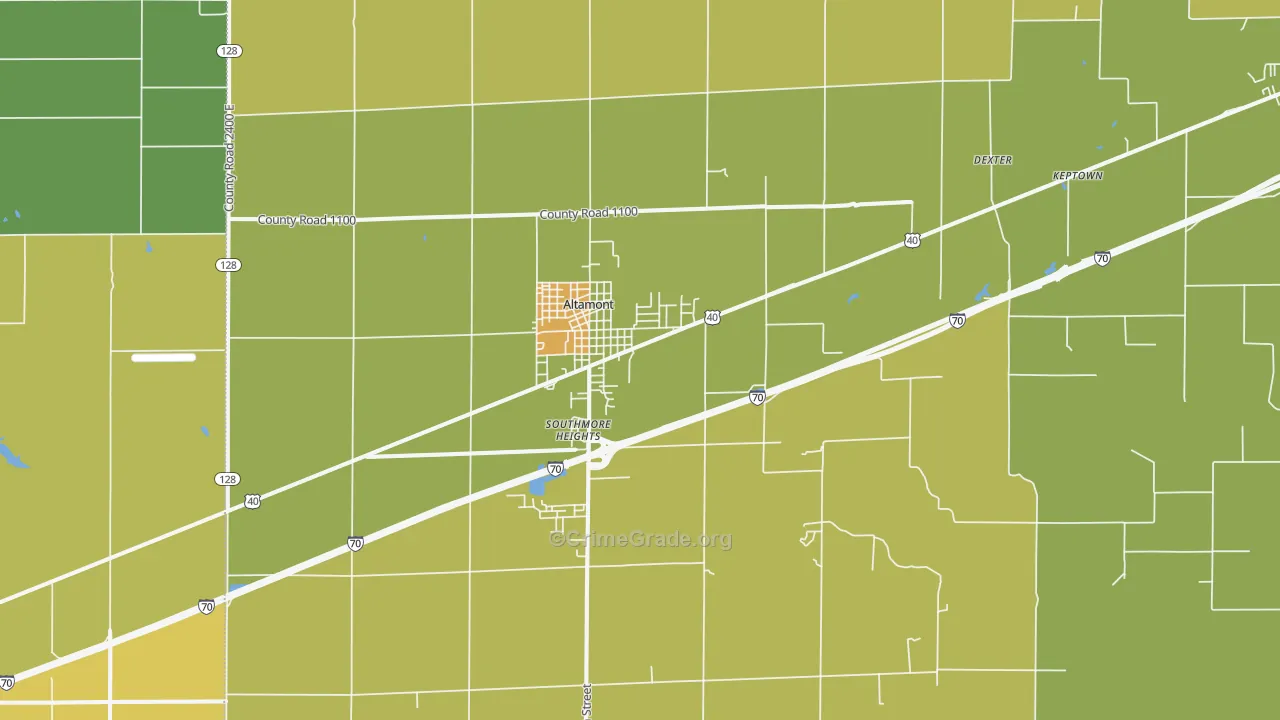 Altamont, IL Map of Murder Rates