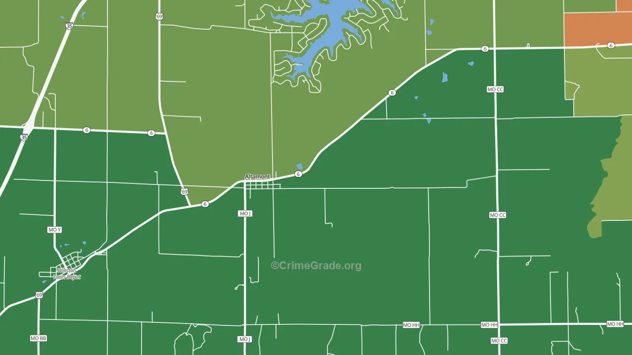 Altamont, MO Map of Murder Rates