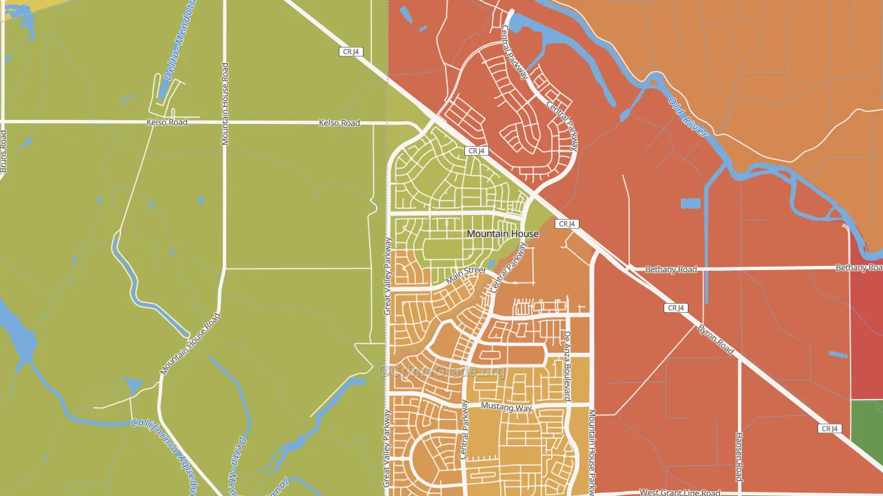 Altamont, Mountain House, CA Map of Murder Rates