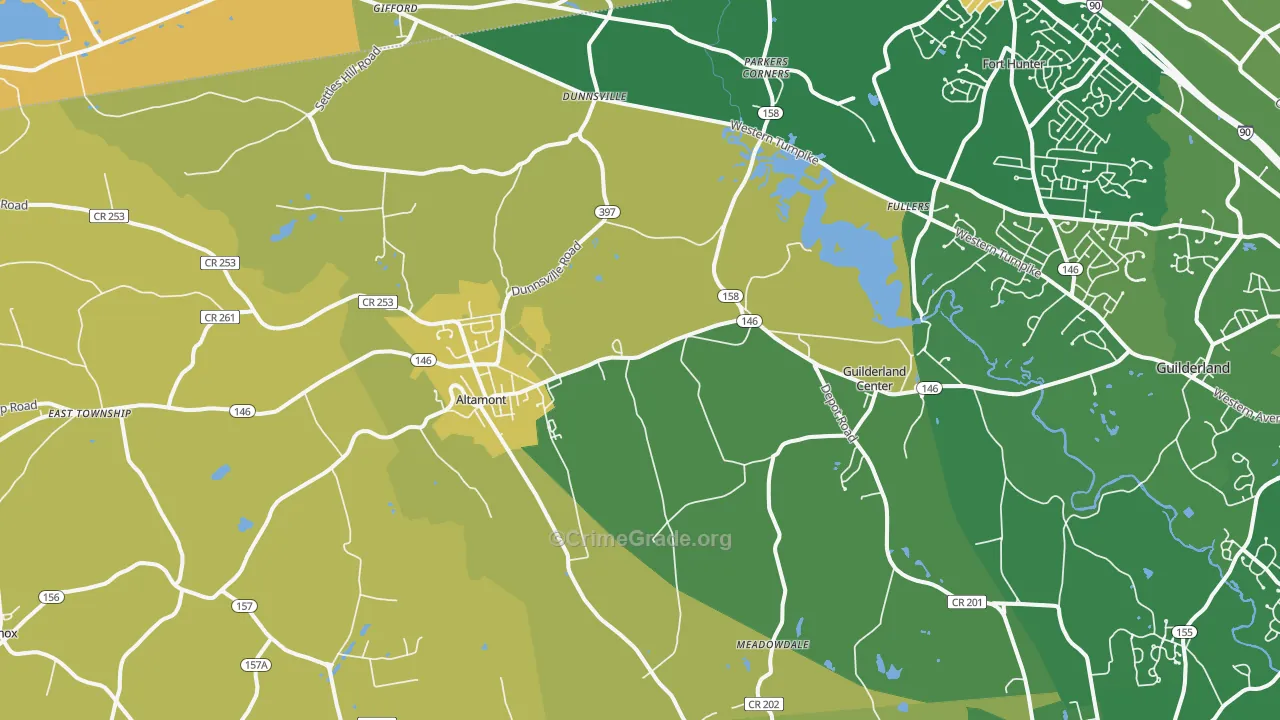 Altamont, NY Map of Murder Rates