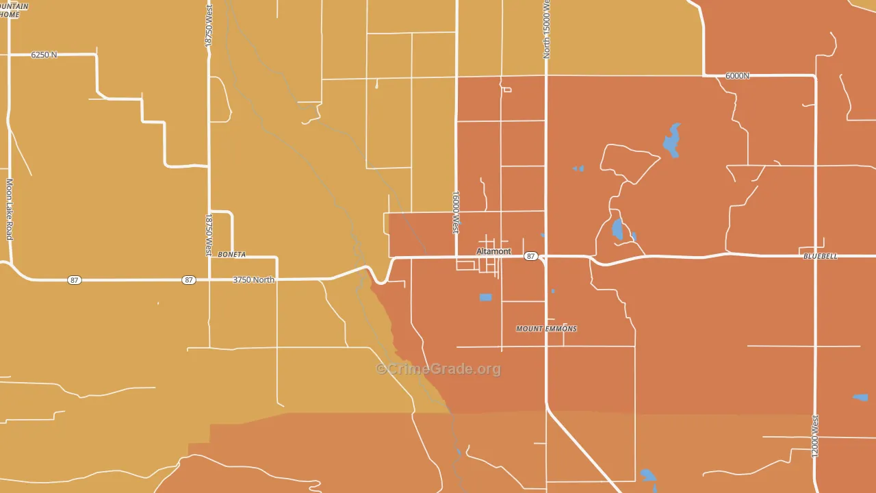 Altamont, UT Map of Murder Rates