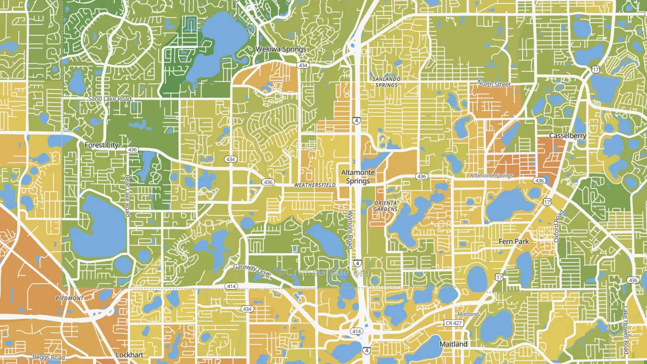 Altamonte Springs, FL Map of Murder Rates