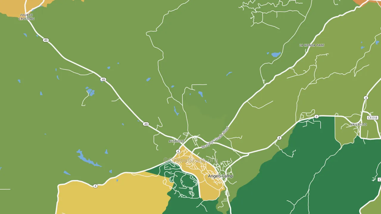 Altaville, CA Map of Murder Rates