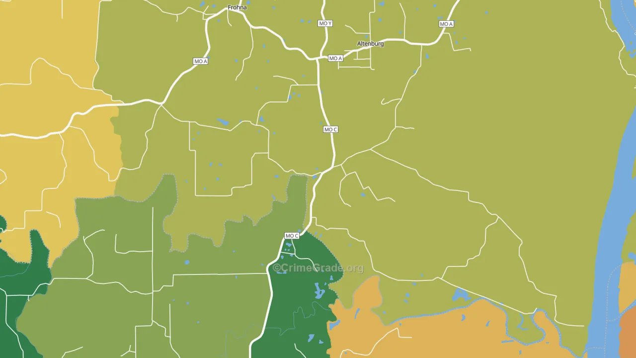Altenburg, MO Map of Murder Rates