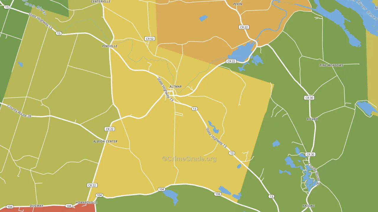 Altmar, NY Map of Murder Rates