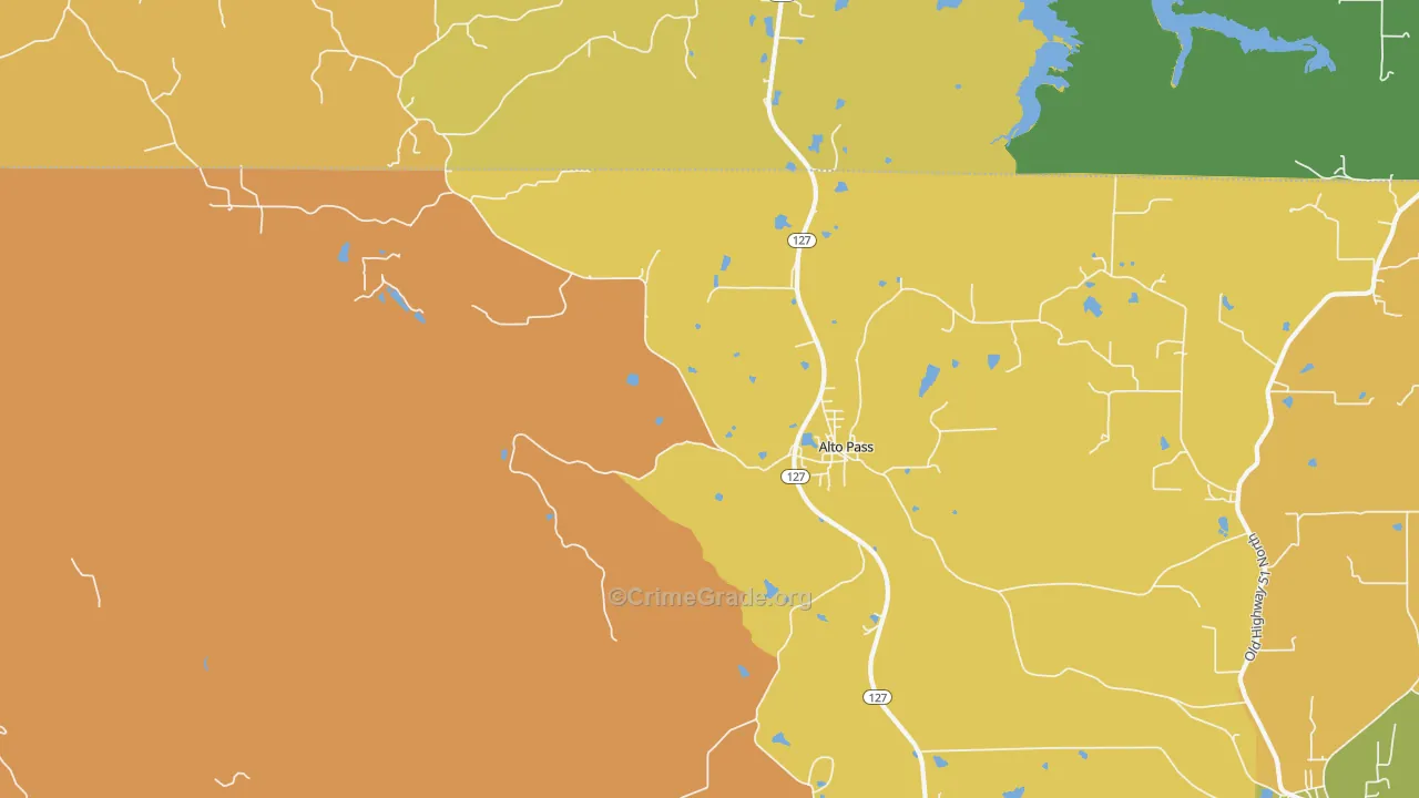 Alto Pass, IL Map of Murder Rates