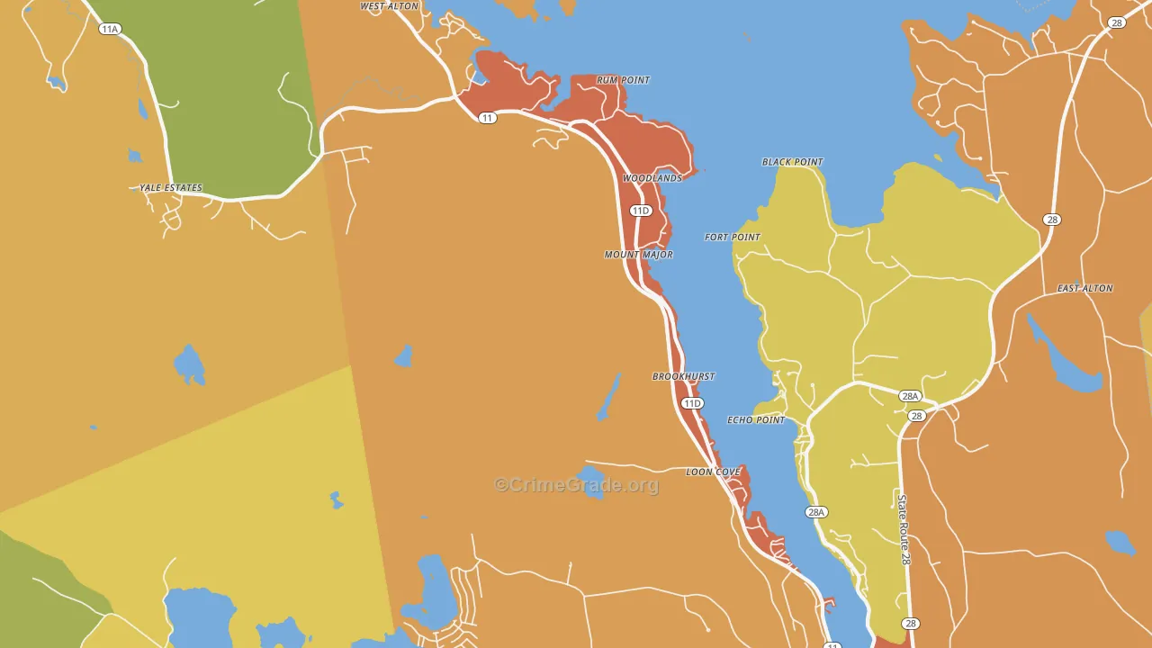 Alton Bay, NH Map of Murder Rates