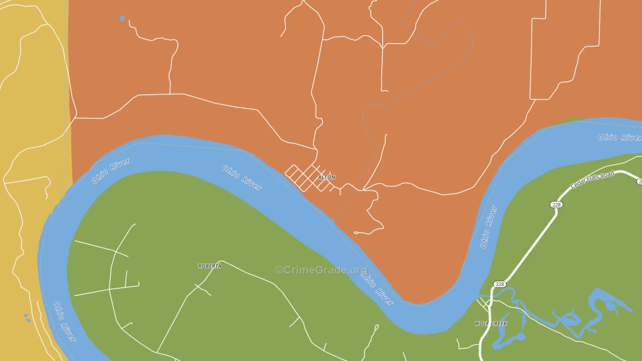 Alton, IN Map of Murder Rates