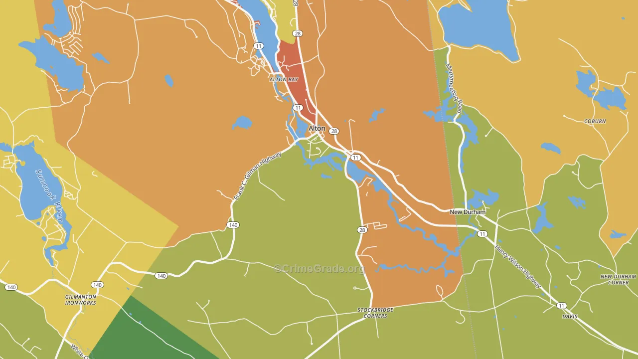 Alton, NH Map of Murder Rates