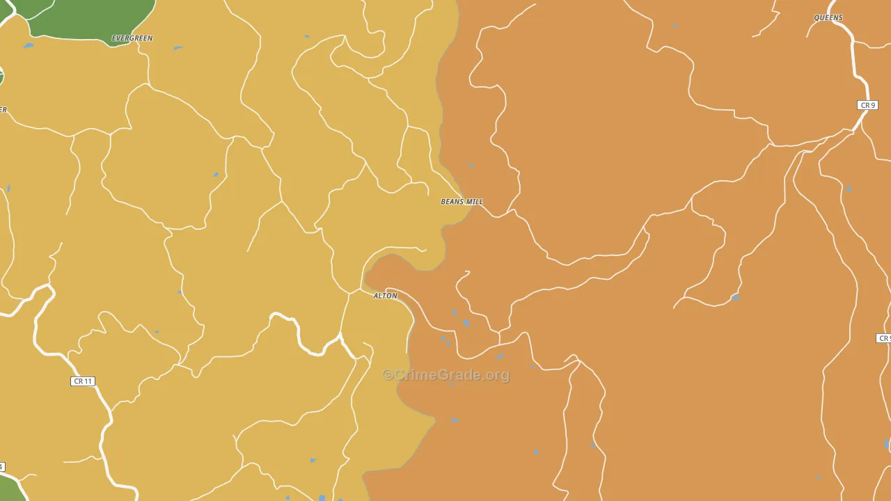 Alton, WV Map of Murder Rates