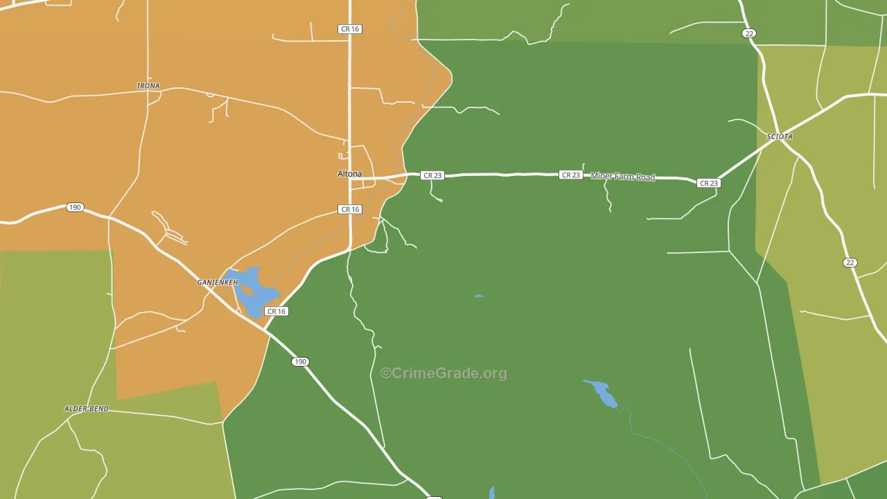 Altona, NY Map of Murder Rates