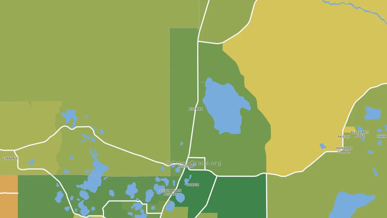 Altoona, FL Map of Murder Rates