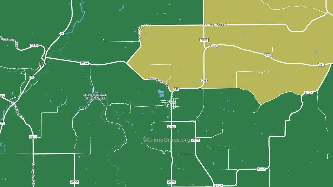 Altura, MN Map of Murder Rates