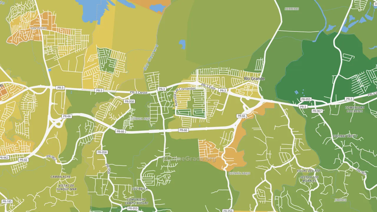 Alturas de Rio Grande, Rio Grande, PR Map of Murder Rates
