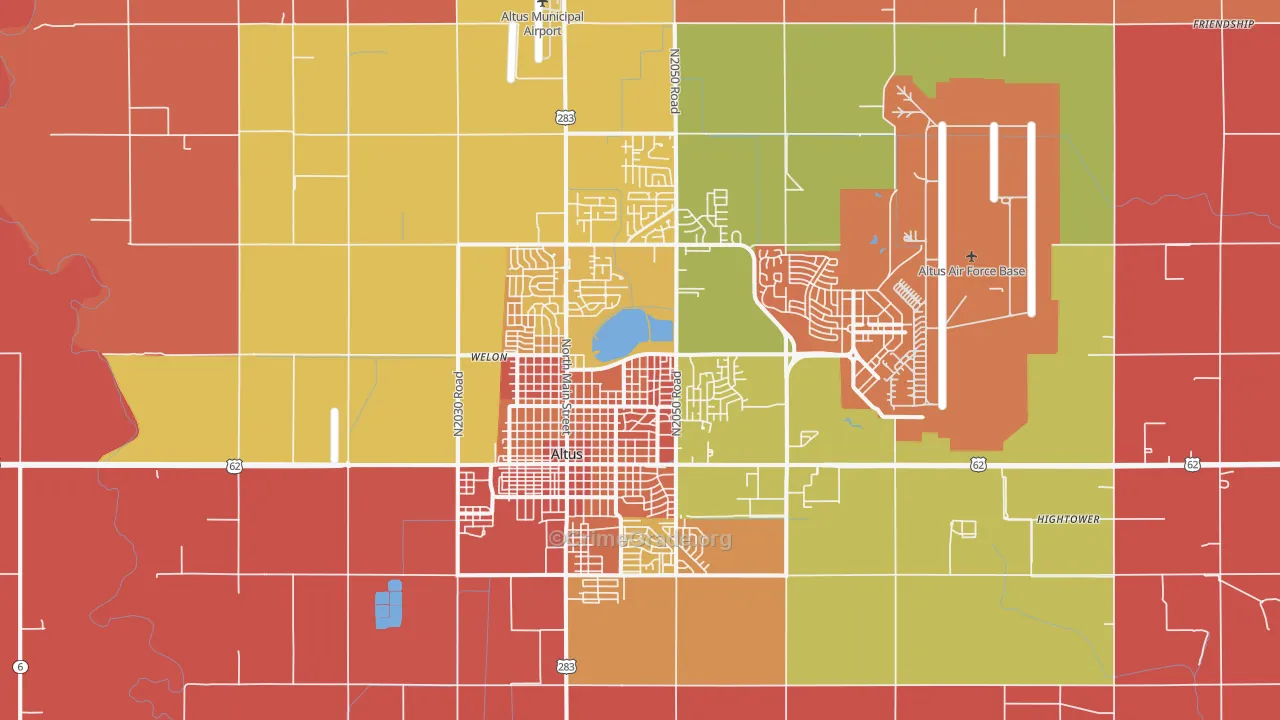 Altus, OK Map of Murder Rates