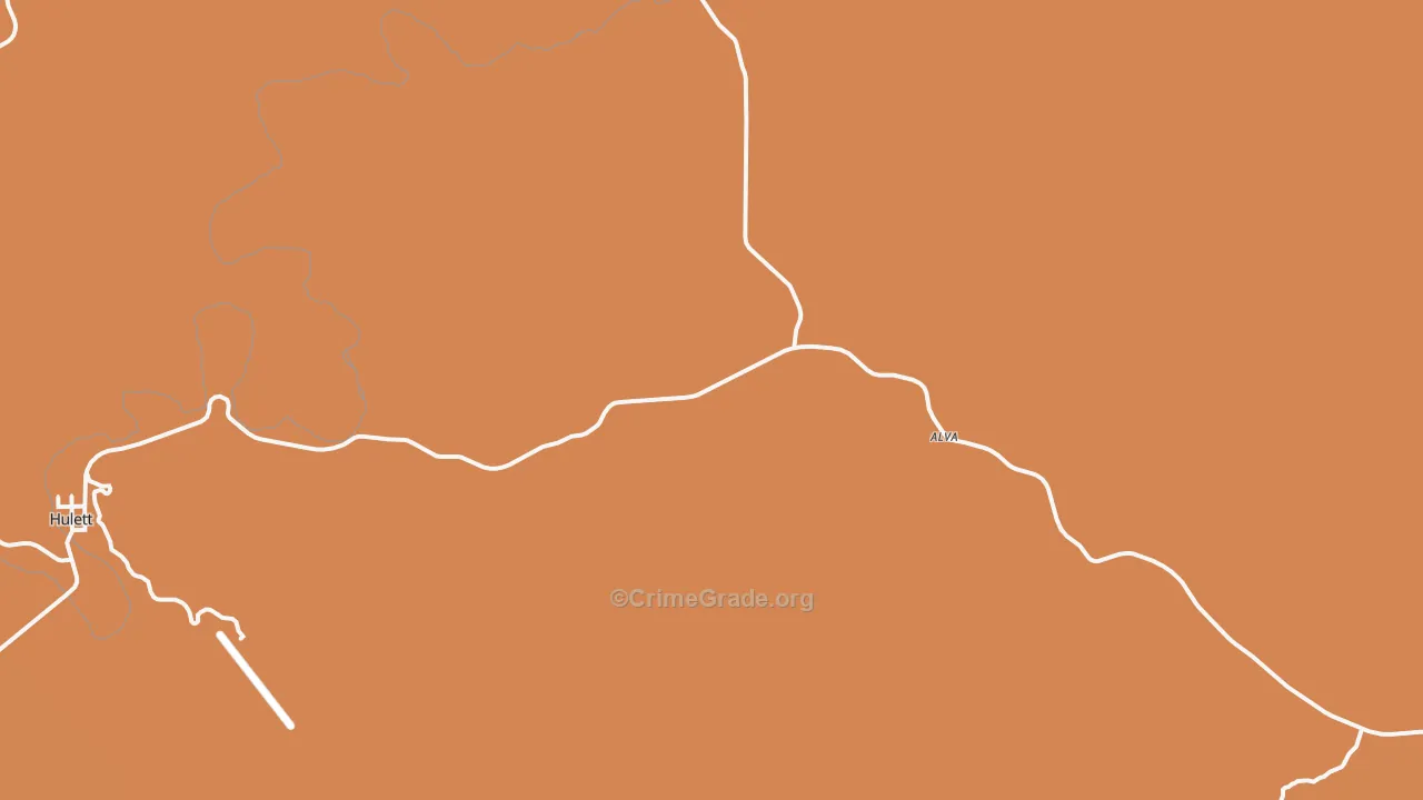 Alva, WY Map of Murder Rates
